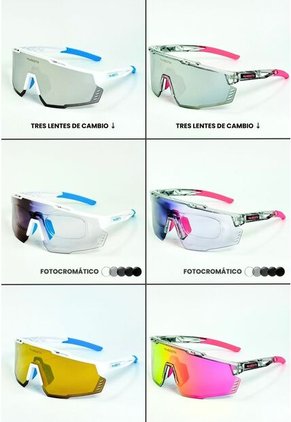 GAFA CICLISMO Y DEPORTES WANDERTH GIRO 2 BLANCO-AZUL FOTOCROMATICAS