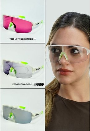 GAFA CICLISMO Y DEPORTES WANDERTH SPRINT BLANCO-VERDE FOTOCROMATICAS