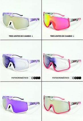 GAFA CICLISMO Y DEPORTES WANDERTH FLIP BLANCO-MORADO FOTOCROMATICAS