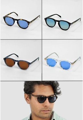 GAFAS DE SOL UNISEX WANDERTH FILTRO UV400 CON LENTES POLARIZADOS-NEGRO-CELESTE-ZH23013A