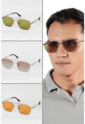 GAFAS DE SOL UNISEX WANDERTH FILTRO UV400 CON LENTES POLARIZADOS-PLATEADO-VERDE-PS33224