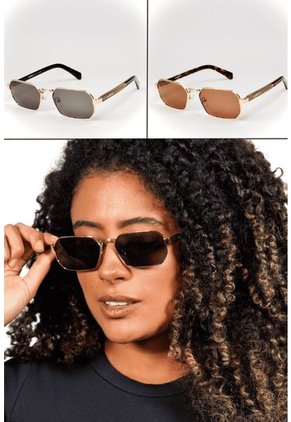 GAFAS DE SOL UNISEX WANDERTH FILTRO UV400 CON LENTES POLARIZADOS-DORADO-NEGRO-4692