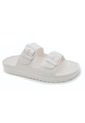Sandalias Planas Casual Eva SB 403 Blanco Doble Hebilla Wanted de Wanted