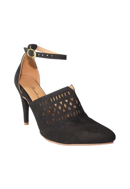 Zapatos \u003e Elegante\u003e Cut Outs En Laser \u003e Tacon Mediano \u003e Abierto Atras Con  Amarre En El Tobillo \u003e WANTED \u003e 5558 - Compra Ahora | Dafiti Colombia
