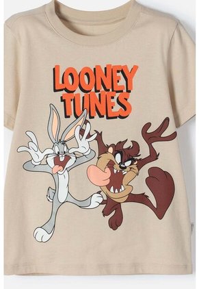 Conjunto De Los Looney Tunes Caqui Y Gris De Pantalón Corto Para Niño 2T A 5T 5T