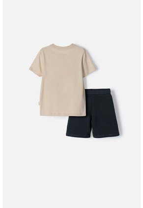 Conjunto De Los Looney Tunes Caqui Y Gris De Pantalón Corto Para Niño 2T A 5T 5T