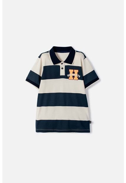 Camiseta Tipo Polo De Harry Potter Azul Y Almendra Para Niño 10