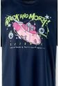 Pijama De Rick & Morty Azul Y Blanca De Pantalón Corto Para Hombre M de WARNER BROS