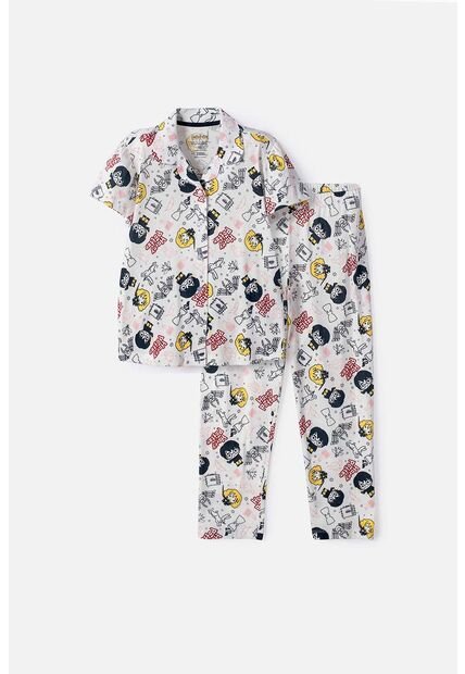 Pijama De Harry Potter Pantalón Largo Marfil Para Niña 8