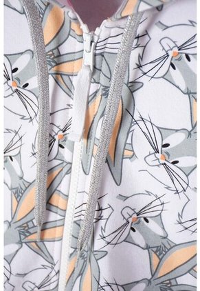 Buzo De Looney Tunes Con Cierre Gris Y Rosado Para Niña 10