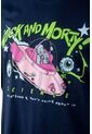 Pijama De Rick & Morty Azul Y Blanca De Pantalón Corto Para Hombre S de WARNER BROS