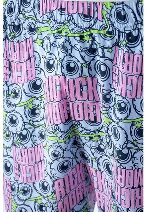 Pijama De Rick & Morty Azul Y Blanca De Pantalón Corto Para Hombre S