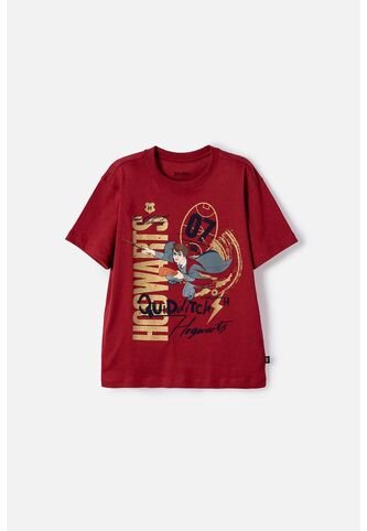 Camiseta De Harry Potter Manga Corta Rojo Para Niño 10 WARNER BROS