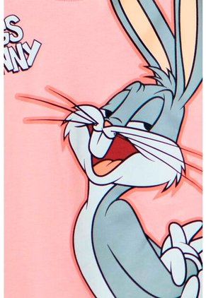 Camiseta De Bugs Bunny Manga Corta Mandarina Para Niña 10