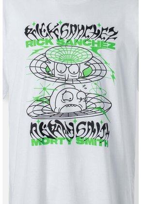 Pijama De Rick Y Morty De Pantalón Corto Blanco Para Hombre S