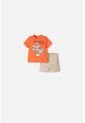 Conjunto De Los Looney Tunes Caqui Y Naranja Para Bebé Niño 6-9 de WARNER BROS