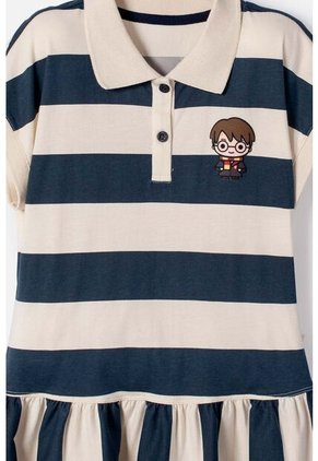 Vestido De Harry Potter Manga Corta Almendra Para Niña 8