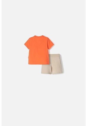 Conjunto De Los Looney Tunes Caqui Y Naranja Para Bebé Niño 6-9