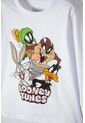 Pijama De Los Looney Tunes Blanca Y Gris Manga Larga Para Niño 2T A 5T 2T de WARNER BROS