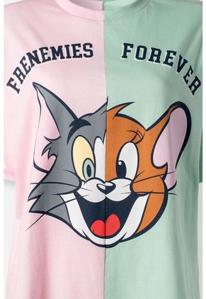 Camiseta De Tom Y Jerry Regular Fit Para Mujer XS