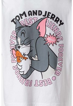 Camiseta De Tom Y Jerry Relax Fit Para Mujer XS