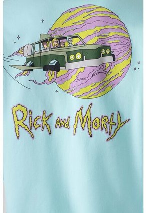 Buzo De Rick Y Morty Cerrado Azul Para Hombre M