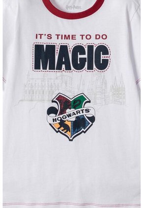 Pijama De Harry Potter Pantalón Largo Blanco Y Azul Para Niño 8