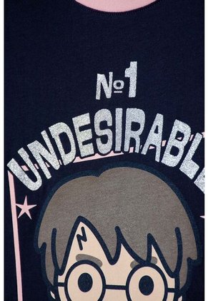 Camiseta De Harry Potter Manga Corta Azul Para Niña 6