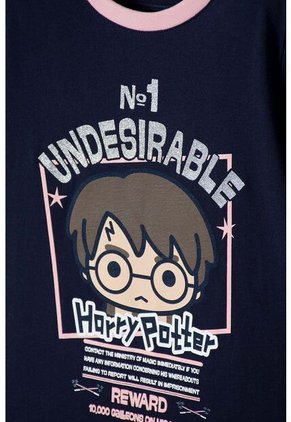 Camiseta De Harry Potter Manga Corta Azul Para Niña 6