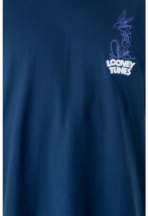 Camiseta De Looney Tunes Manga Corta Azul Para Hombre M