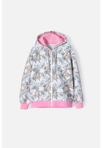 Buzo De Looney Tunes Con Cierre Gris Y Rosado Para Niña 4 WARNER BROS