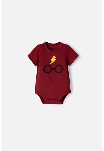 Body De Harry Potter Rojo Manga Corta Para Bebé Niño 3-6 WARNER BROS