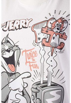 Camiseta De Tom Y Jerry Regular Fit Para Mujer L