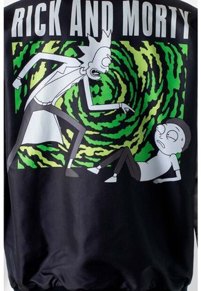 Chaqueta De Rick Y Morty Gris Y Negra Estampada Para Hombre M