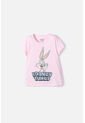 Camiseta De Looney Tunes Manga Corta Rosada Para Niña 10 de WARNER BROS