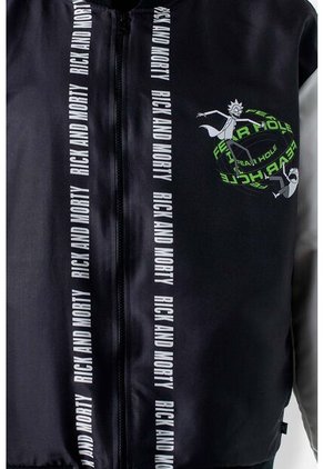 Chaqueta De Rick Y Morty Gris Y Negra Estampada Para Hombre M