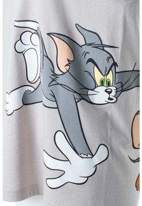 Camiseta De Tom Y Jerry Manga Corta Gris Género Neutro XS
