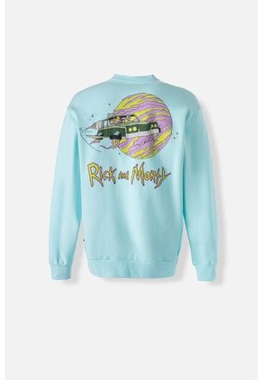 Buzo De Rick Y Morty Cerrado Azul Para Hombre M