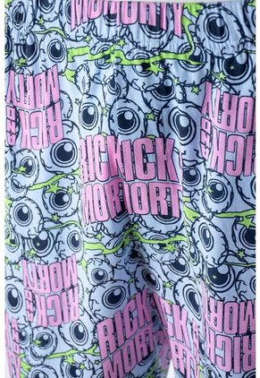 Pijama De Rick & Morty Azul Y Blanca De Pantalón Corto Para Hombre L