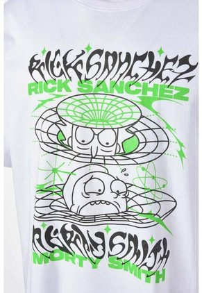 Pijama De Rick Y Morty De Pantalón Corto Blanco Para Hombre