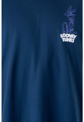 Camiseta De Looney Tunes Manga Corta Azul Para Hombre S