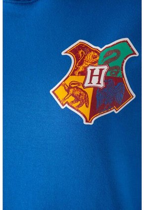 Buzo De Harry Potter Azul Y Verde Con Capucha Para Mujer