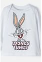 Pijama De Los Looney Tunes Blanca Y Gris Manga Larga Para Bebé Niño 6-9 de WARNER BROS