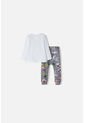 Pijama De Los Looney Tunes Blanca Y Gris Manga Larga Para Bebé Niño 6-9 de WARNER BROS