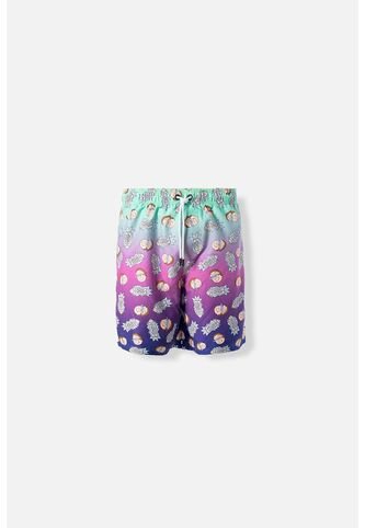 Pantaloneta De Baño De Rick Y Morty Multicolor Para Hombre XS WARNER BROS