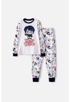 Pijama De Harry Potter Pantalón Largo Marfil Para Niña 8