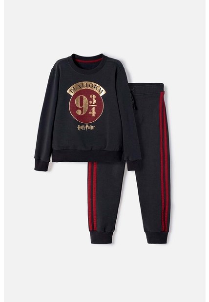 Conjunto De Harry Potter Pantalón Largo Gris Para Niño 10