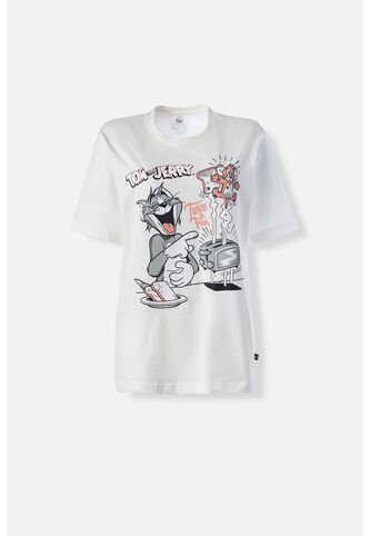 Camiseta De Tom Y Jerry Regular Fit Para Mujer M WARNER BROS