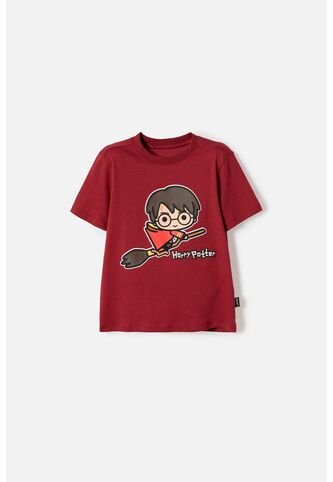 Camiseta De Harry Potter Manga Corta Rojo Para Niño 2T A 6T 3T WARNER BROS
