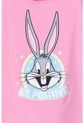 Camiseta De Looney Tunes Manga Corta Rosada Para Niña 8